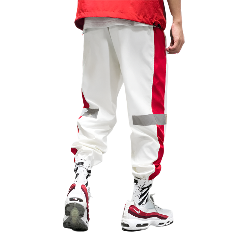 Side Striped Reflective Joggers , - Streetwear Joggers - Slick Street