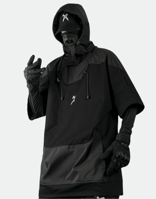 X Hooded T-Shirt Black, XS - Streetwear Tee - Slick Street