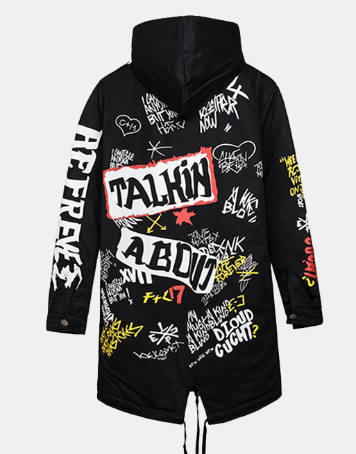 NightLife Parka Coat Black, XS - Streetwear Coats - Slick Street