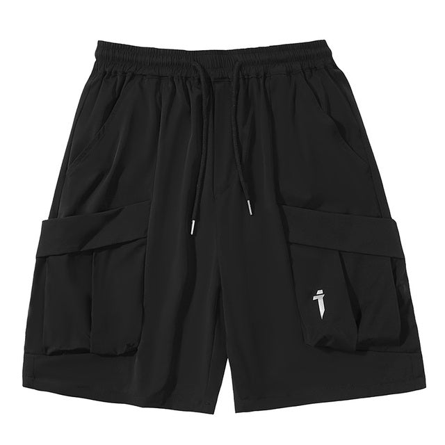 i Shorts Black, L - Streetwear Shorts - Slick Street