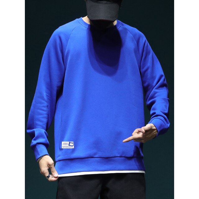 Henley Kind Sweatshirt Blue, M - Streetwear Sweatshirts - Slick Street