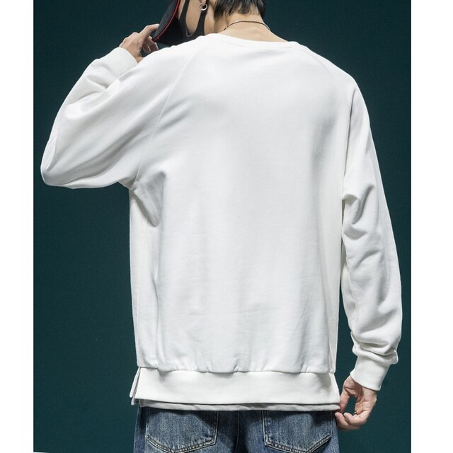 Henley Kind Sweatshirt White, 4XL - Streetwear Sweatshirts - Slick Street