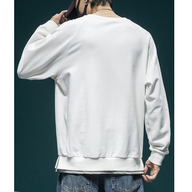 Henley Kind Sweatshirt White, XS - Streetwear Sweatshirts - Slick Street