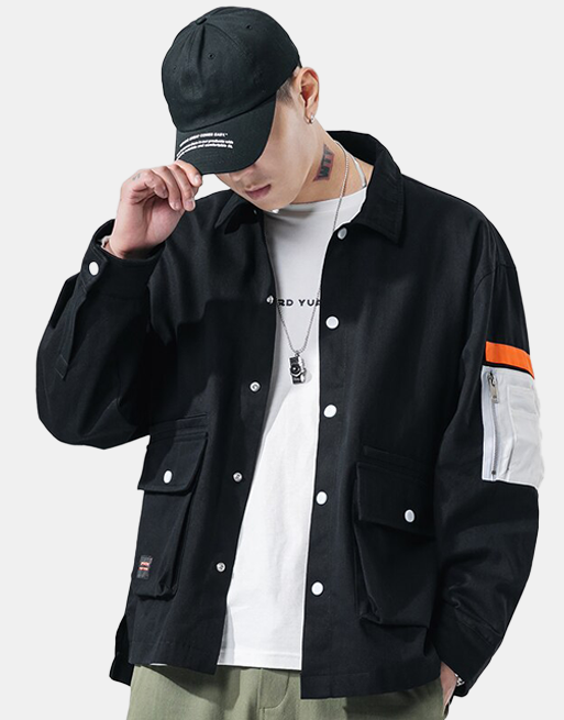 P12 Jacket black, XS - Streetwear Jackets - Slick Street