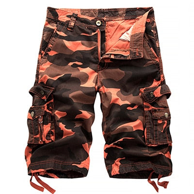 Military Camouflage Vector Shorts Red, 29 - Streetwear Shorts - Slick Street