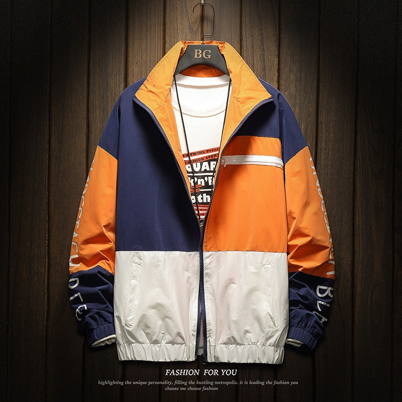BG Color Tone Jacket Orange, XS - Streetwear Jacket - Slick Street