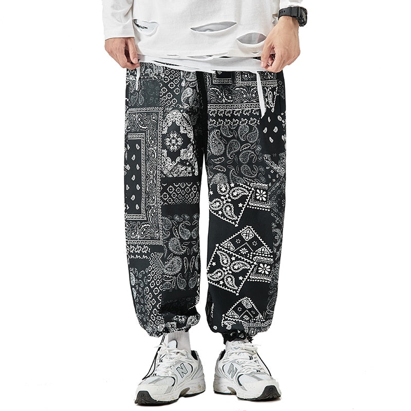 Paisley Bandana Pattern Pants ,  - Streetwear Pants - Slick Street