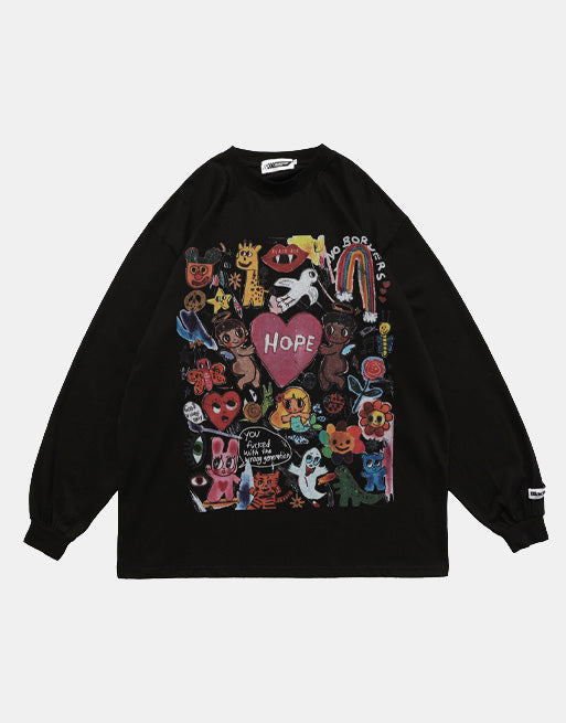 Hope Sweater Black, XS - Streetwear Sweatshirts - Slick Street