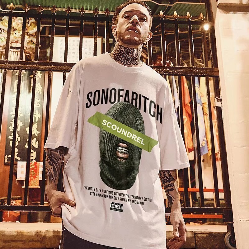 Balaclava SCOUNDREL T-Shirt White, XS - Streetwear T-Shirt - Slick Street