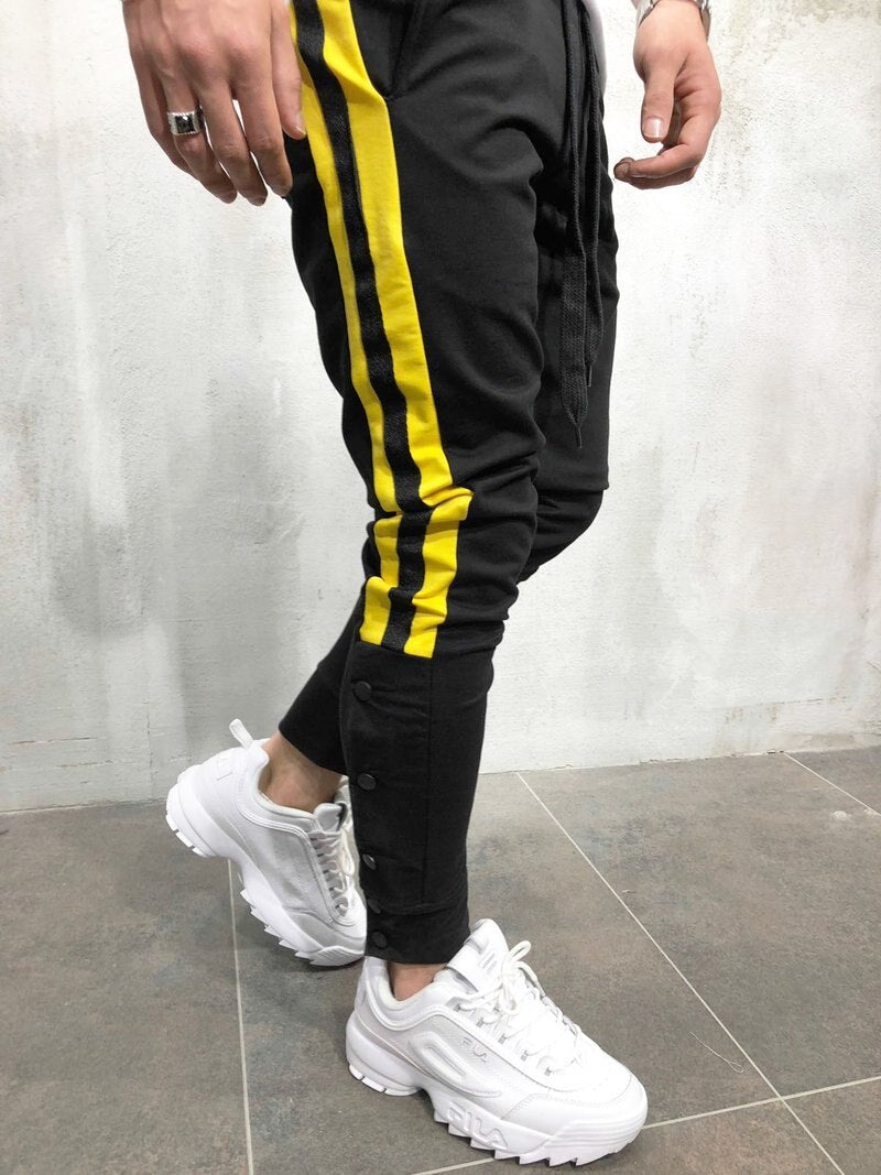 TriStar Joggers XS, Black-Yellow - Streetwear Joggers - Slick Street