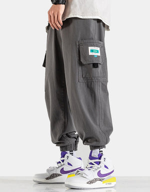 Patch Joggers Grey, XS - Streetwear Joggers - Slick Street