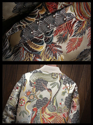 Boutonnieres Embroidery Jacket ,  - Streetwear Jacket - Slick Street