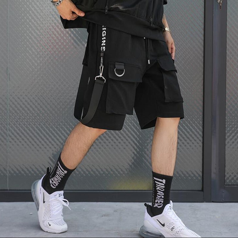 Black Bermuda 'Origin' Shorts ,  - Streetwear Shorts - Slick Street