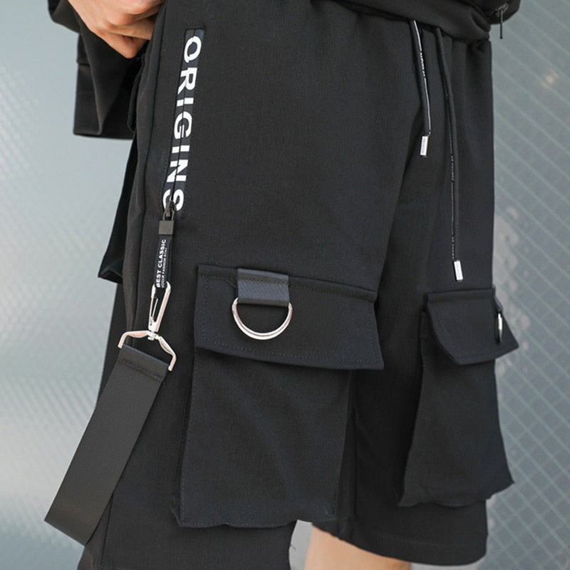 Black Bermuda 'Origin' Shorts ,  - Streetwear Shorts - Slick Street