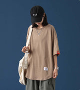 Tunic Loose-Fit T-Shirt Khaki, XS - Streetwear T-Shirt - Slick Street