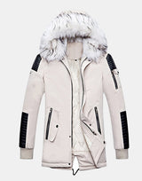 Fur Hood Winter Coat Beige, XS - Streetwear Jackets - Slick Street