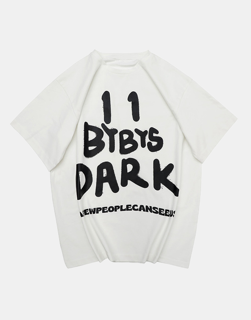 11BYBYS DARK T-Shirt White, S - Streetwear T-Shirts - Slick Street