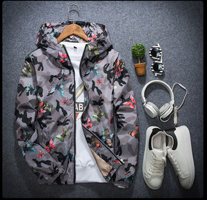 Butterfly Camo Windbreaker ,  - Streetwear Jackets - Slick Street