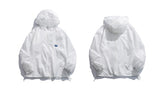 P1 Windbreaker Jacket White, XS - Streetwear Jacket - Slick Street