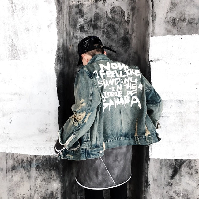 Sahara Distressed Denim Jacket – Slick Street