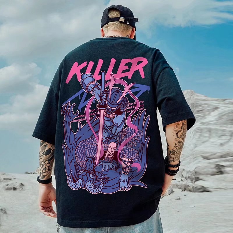 Killer Samurai T-Shirt Black, XS - Streetwear T-Shirt - Slick Street