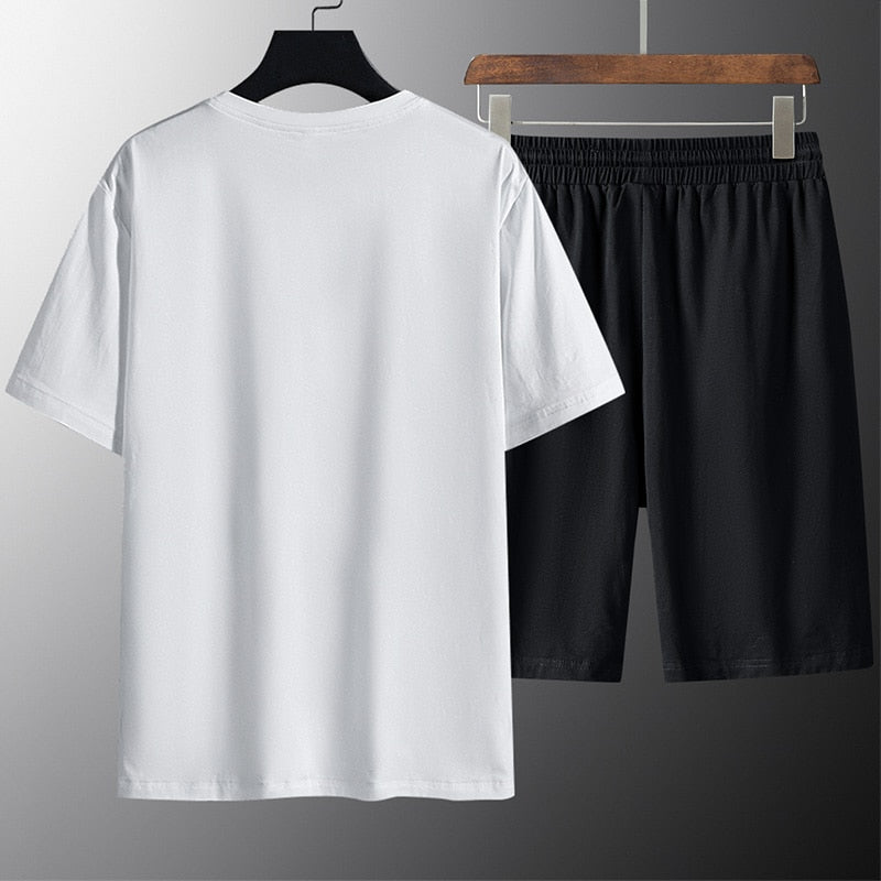 Two Pockets Loose T-Shirt + Shorts Set , - Streetwear T-Shirts - Slick Street