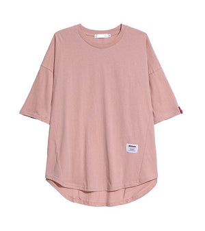 Tunic Loose-Fit T-Shirt Pink, XS - Streetwear T-Shirt - Slick Street