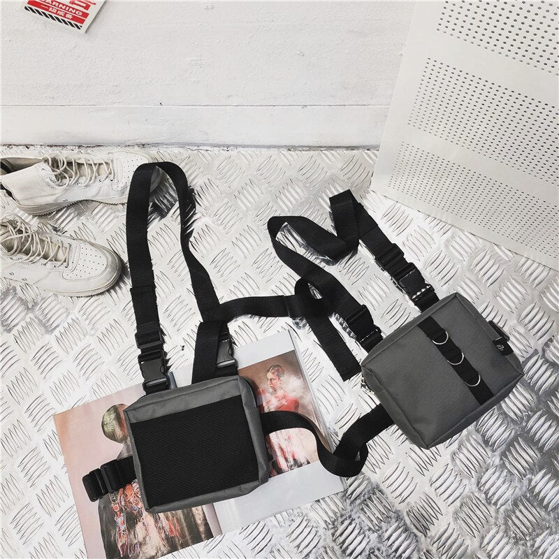 RX9 Chest Bag Gray, - Streetwear Bag - Slick Street