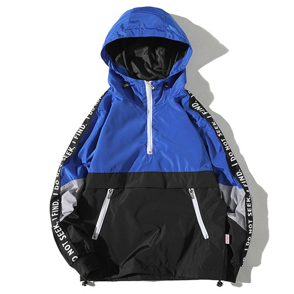 Color Block VA2 Windbreaker Jacket Blue, XS - Streetwear Jacket - Slick Street
