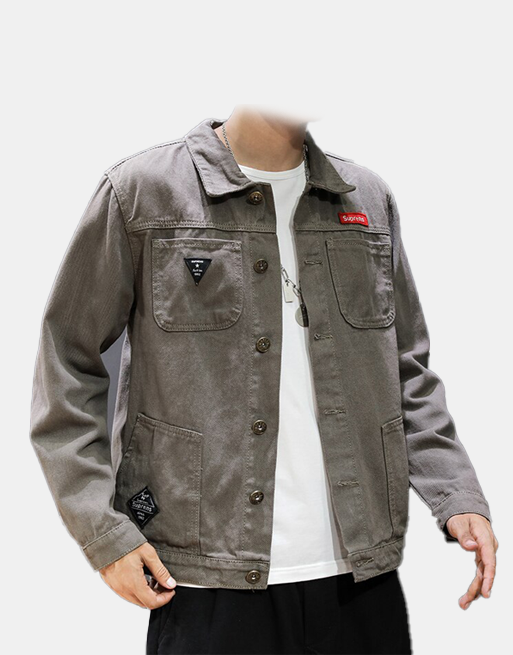 Suprems Demin Jacket Grey, XS - Streetwear Jackets - Slick Street