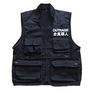 OUTRAGE Vest , - Streetwear Vest - Slick Street