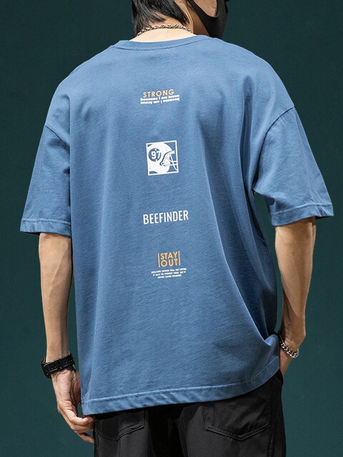 BEEFINDER #97 T-Shirt Blue, XS - Streetwear T-Shirt - Slick Street