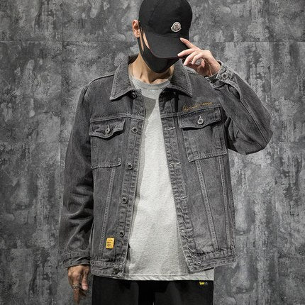 Cuban Denim Jacket Gray, XS - Streetwear Jacket - Slick Street