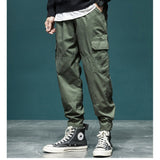 P2 Cargo Pants with Velcro Straps XS, Green - Streetwear Cargo Pants - Slick Street