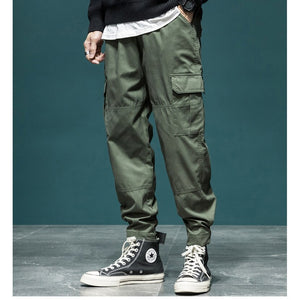 P2 Cargo Pants with Velcro Straps XS, Green - Streetwear Cargo Pants - Slick Street