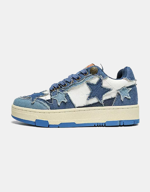 Star Eli1 Skate Sneakers - Blue Blue, 35 - Streetwear Shoes - Slick Street