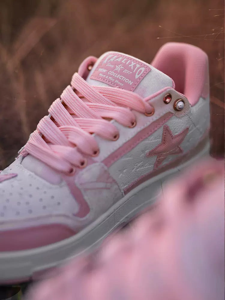 Star Eli1 Skate Sneakers - Pink ,  - Streetwear Shoes - Slick Street