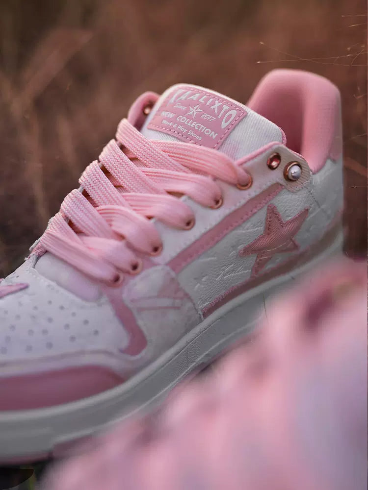Star Eli1 Skate Sneakers - Pink ,  - Streetwear Shoes - Slick Street