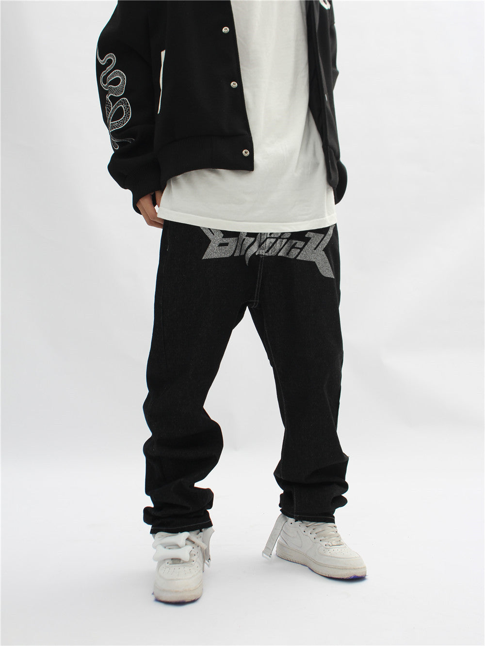 Dollar Print Black Denim Jeans ,  - Streetwear Jeans - Slick Street