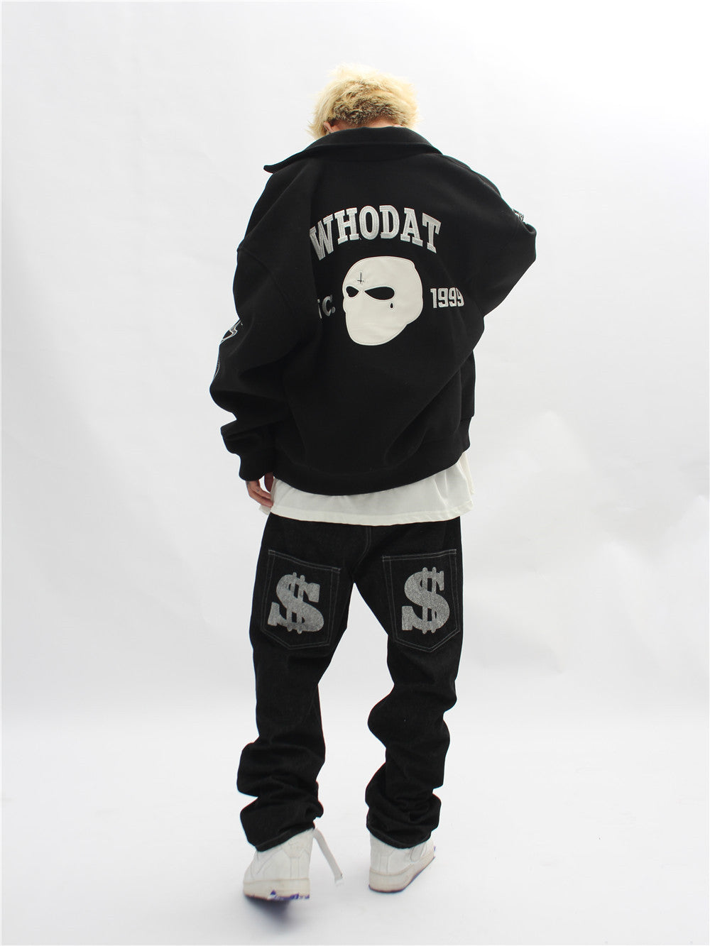 Dollar Print Black Denim Jeans ,  - Streetwear Jeans - Slick Street