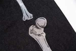Skeleton Hand Black Jeans ,  - Streetwear Jeans - Slick Street