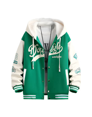 Dorestyle Hooded Varsity Jacket ,  - Streetwear Jacket - Slick Street