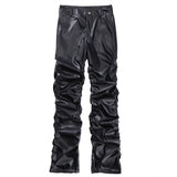 AV1 Black Leather Pants XS, Black - Streetwear Pants - Slick Street