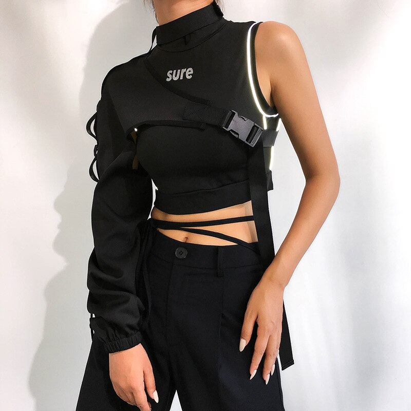 One Shoulder Top ,  - Streetwear Tops - Slick Street