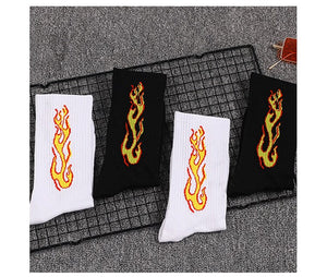 Flame Socks ,  - Streetwear Socks - Slick Street