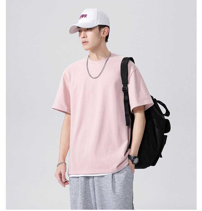 Pure Cotton Cashmere T-Shirt Pink, XS - Streetwear Tee - Slick Street