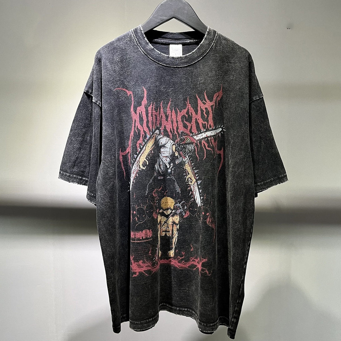 Chainsaw Man 'Midnight Shadows' Anime T-Shirt ,  - Streetwear T-Shirt - Slick Street