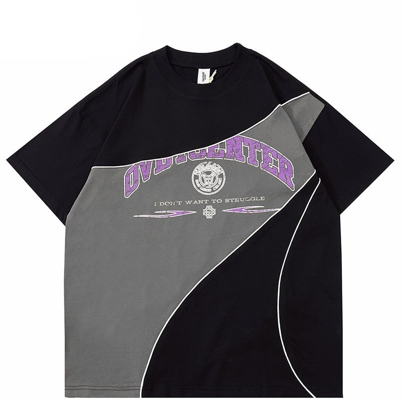 Don't Want To Struggle Patchwork T-Shirt ,  - Streetwear T-Shirt - Slick Street