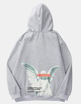 Angel God Hoodie Gray, M - Streetwear Hoodie - Slick Street