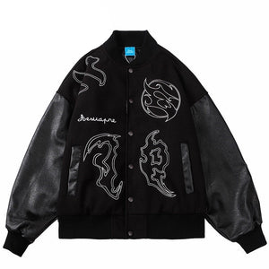 AESUAPRE Variant Symbol Button Up Jacket ,  - Streetwear Jacket - Slick Street